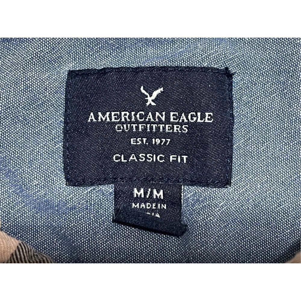 American Eagle Outfitters Mens Classic Fit Casual Button Down Shirt Size Medium - Picture 3 of 7